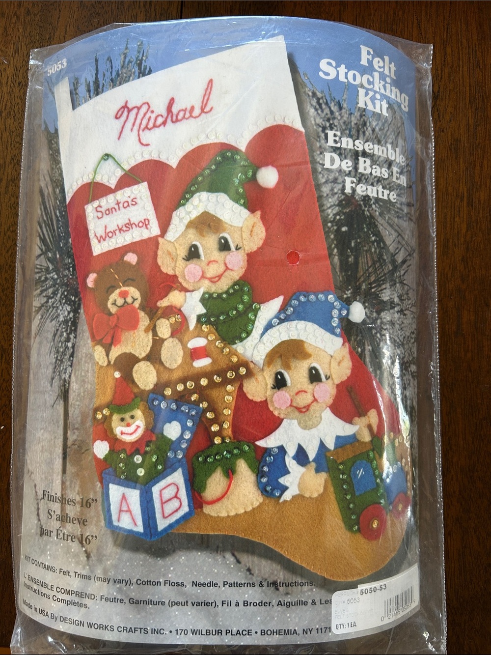 Felt Holiday Stocking Kit with Elves
